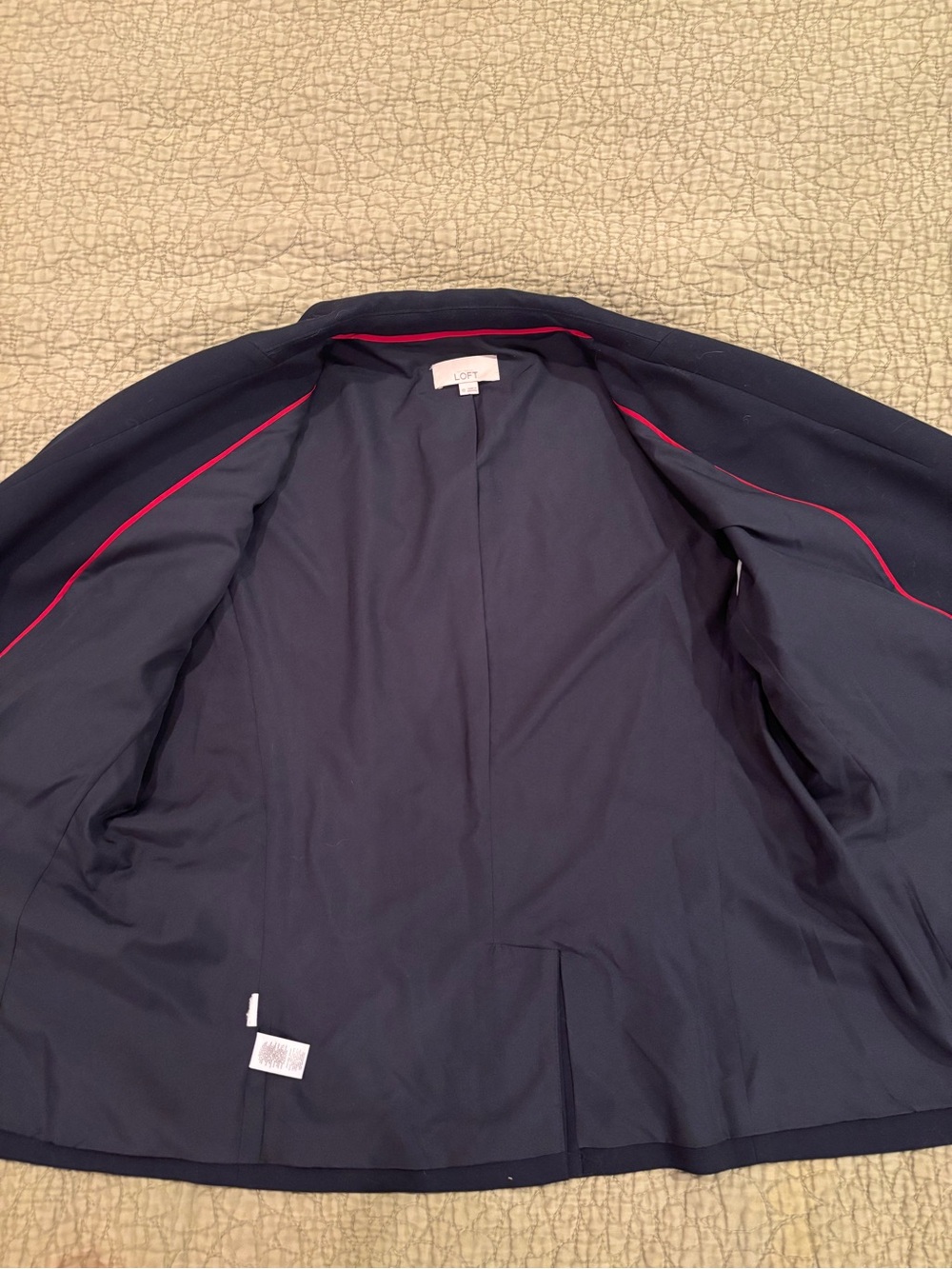 Loft Navy Double Breasted Suit Jacket w Gold Buttons 10 - Picture 13 of 14
